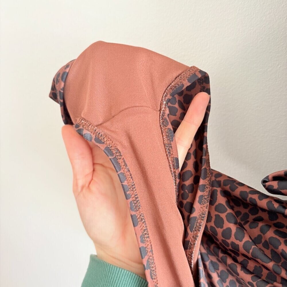 Old Navy Tie-Back One-Piece Swimsuit Brown Animal Print Size XS - Picture 6 of 6